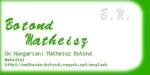botond matheisz business card